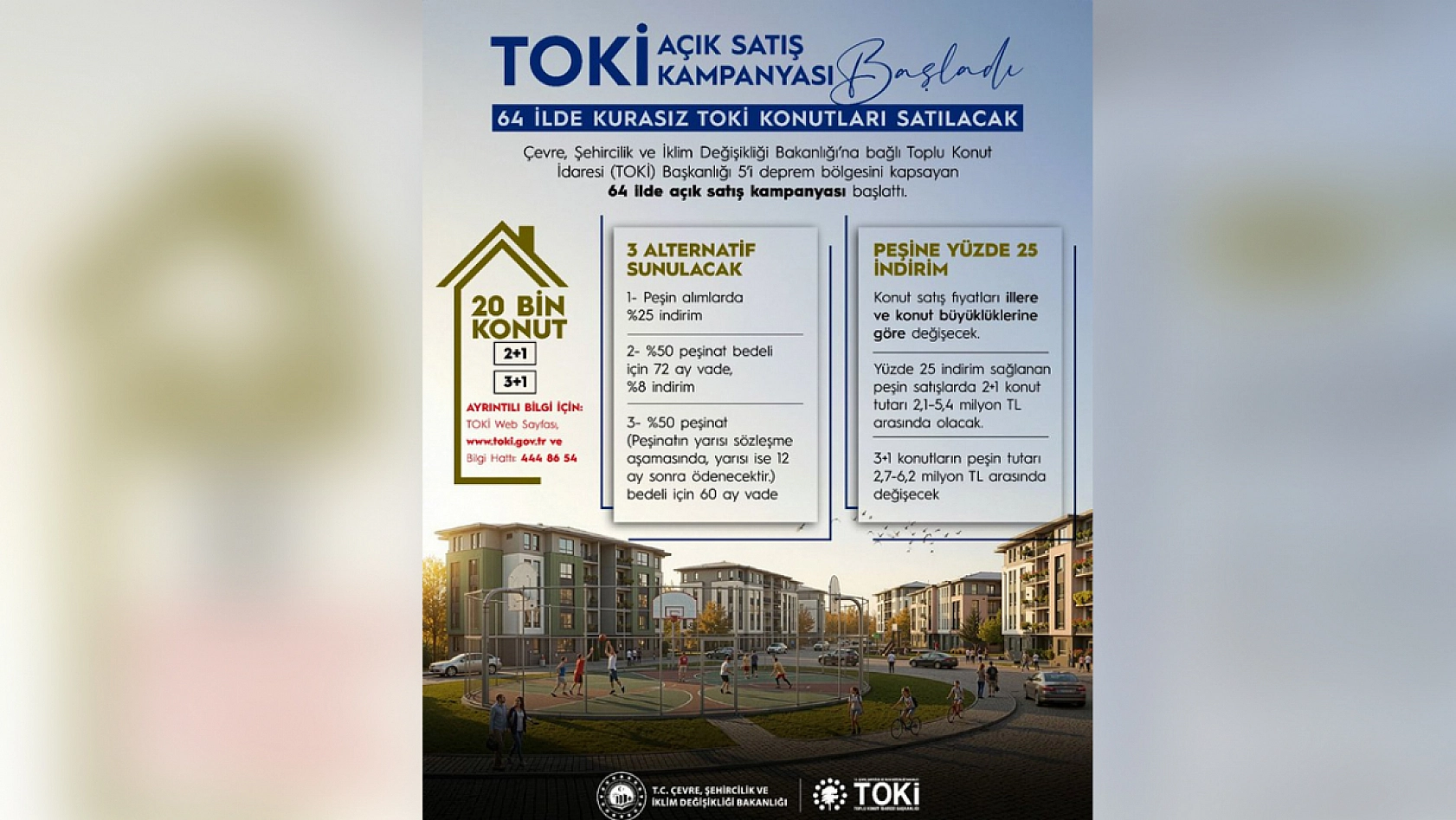 Bakan Kurum açıkladı: TOKİ'den 64 ilde 20 bin konut açık satışa sunulacak