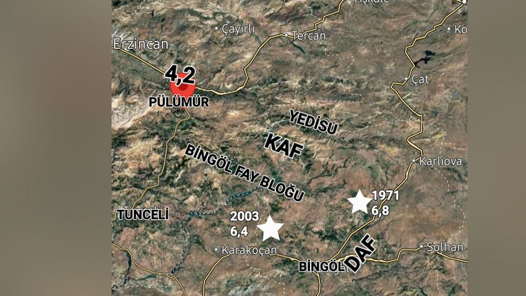 Prof. Bektaş: Pülümür depremi gerilmeyi Yedisu segmentine yükledi