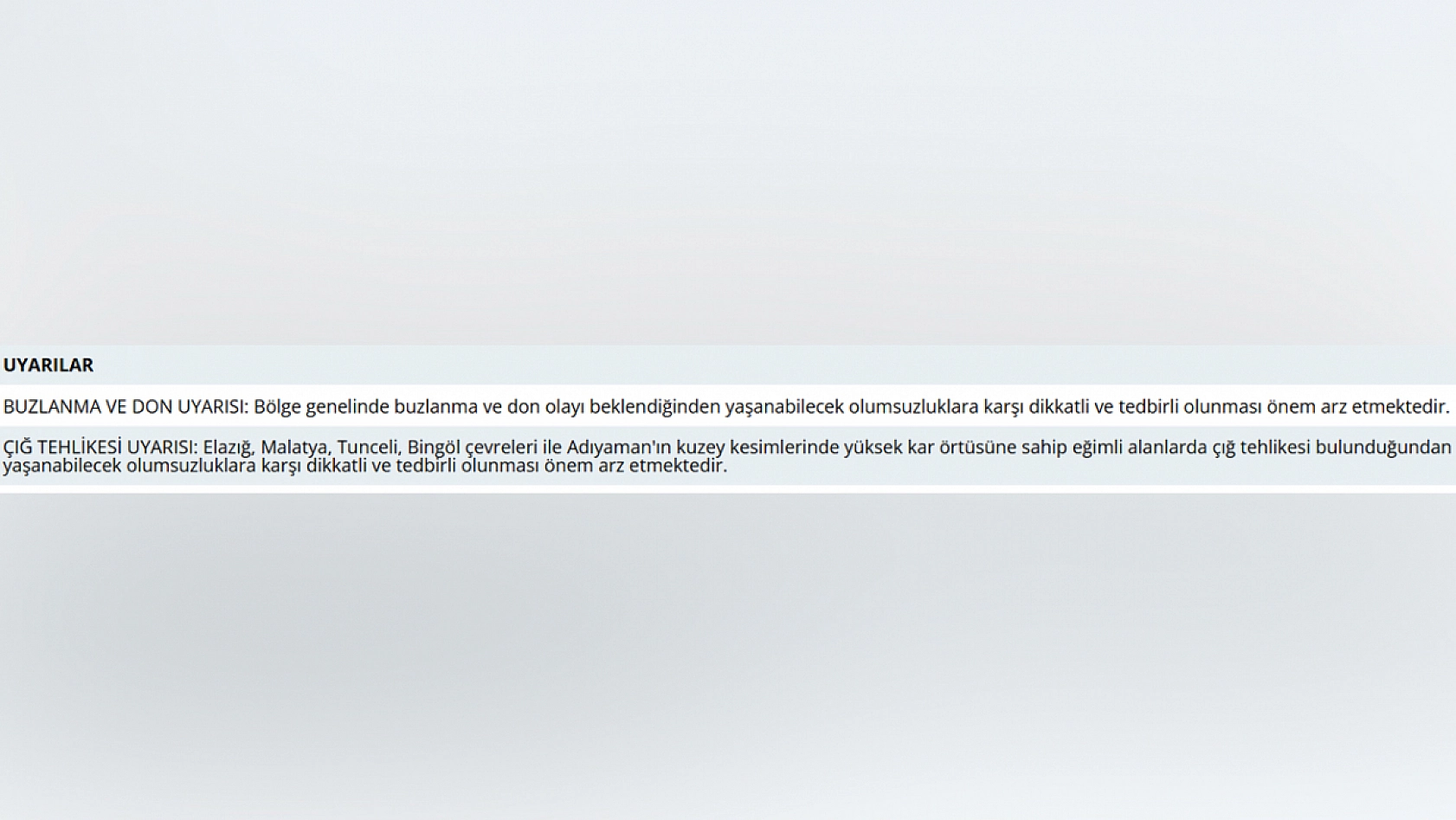 Elazığlılar dikkat! Meteoroloji'den kritik uyarı yapıldı