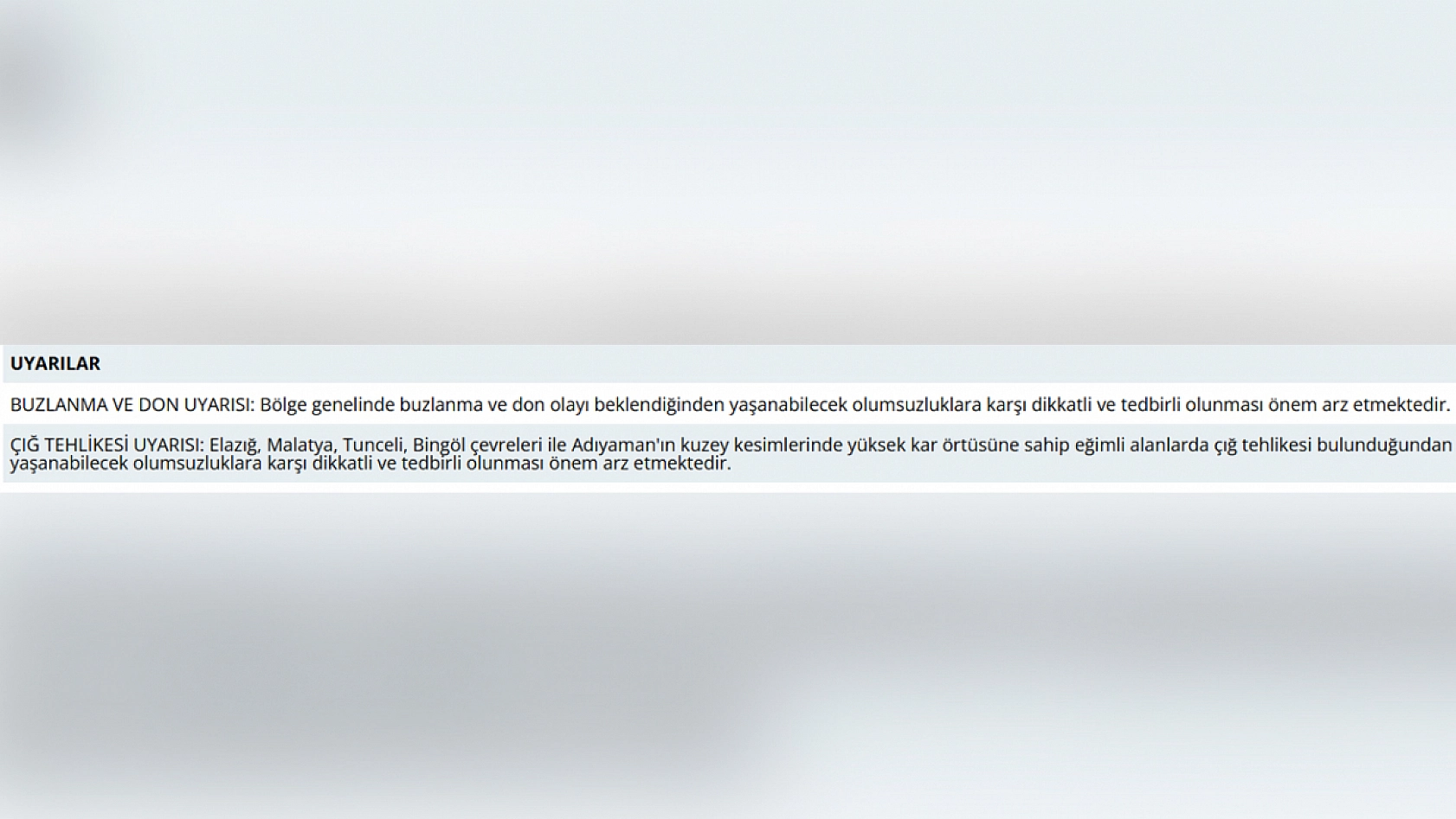 Meteorolojiden Elazığ ve çevre illere kritik uyarı!