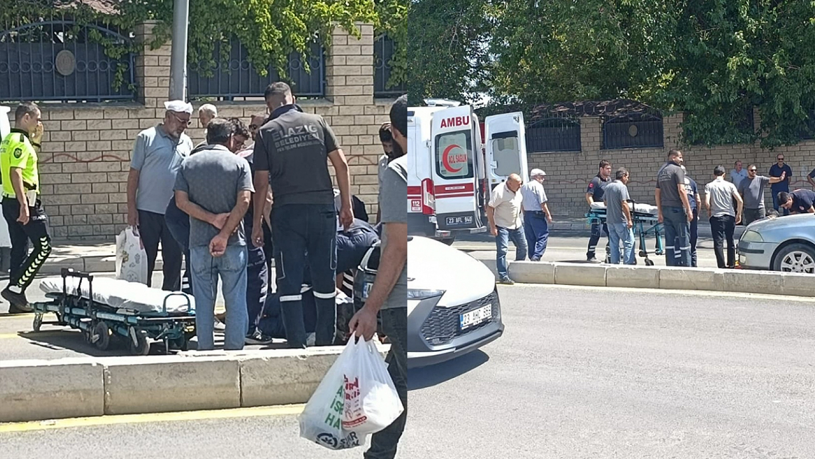 Elazığ'da korkunç kaza! Yayaya otomobil çarptı