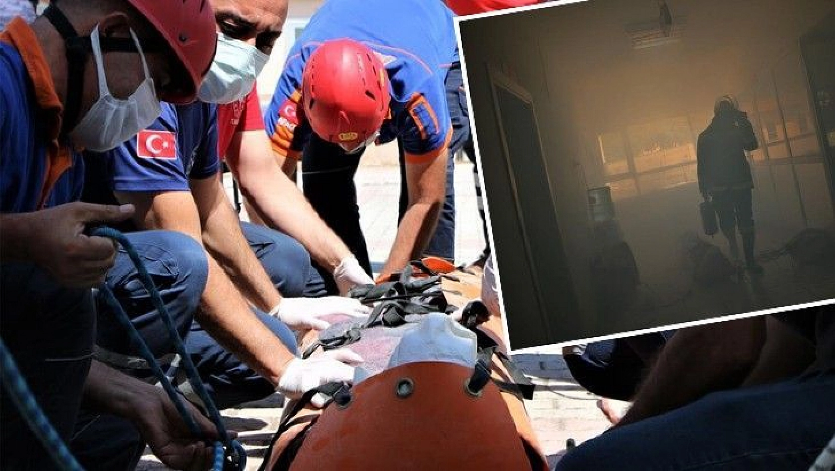 Elazığ'da deprem ve yangın tatbikatı nefes kesti