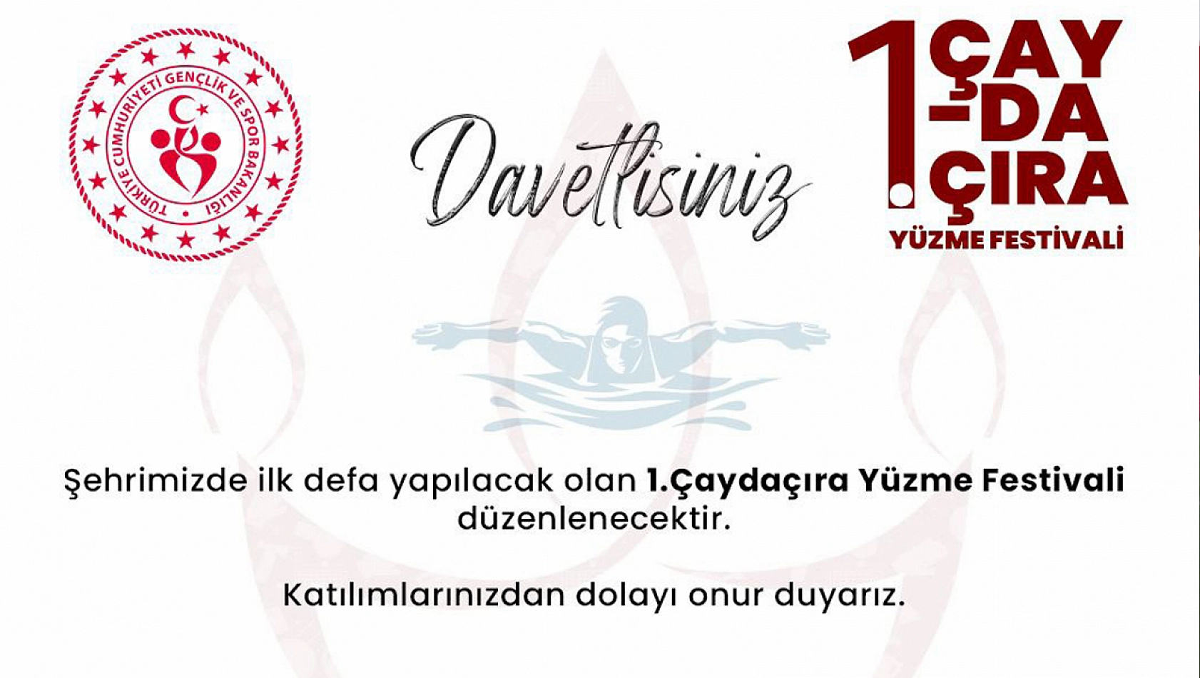 1. Çaydaçıra Yüzme Festivali başlıyor