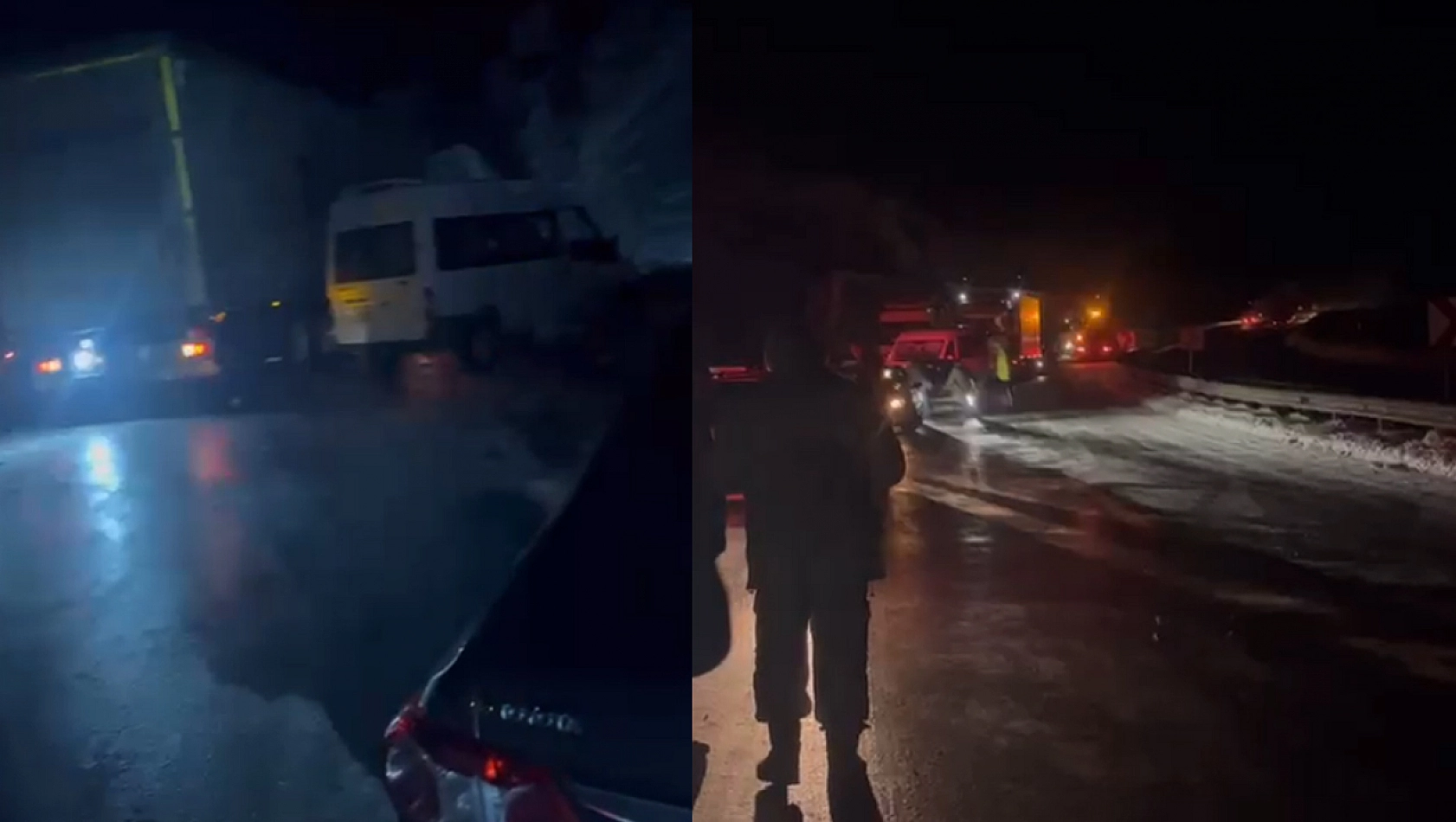 Elazığ'da aşırı buzlanma sürücülere zor anlar yaşatıyor