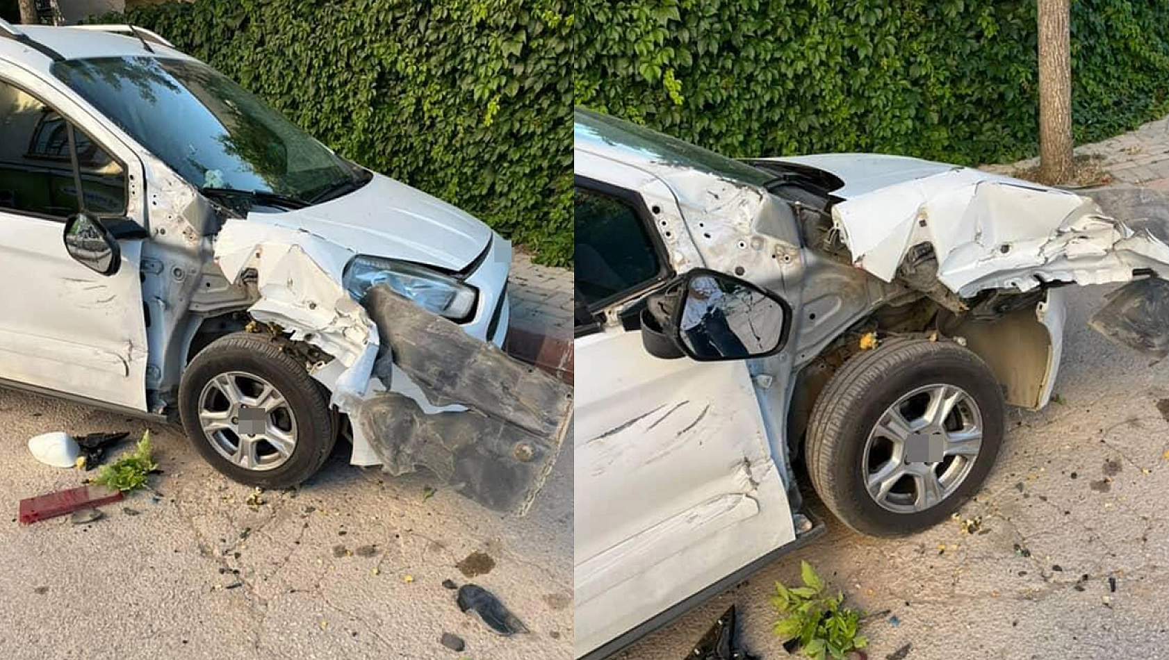 Elazığ'da Tır, dorsesine takılı kalan aracı metrelerce sürükledi