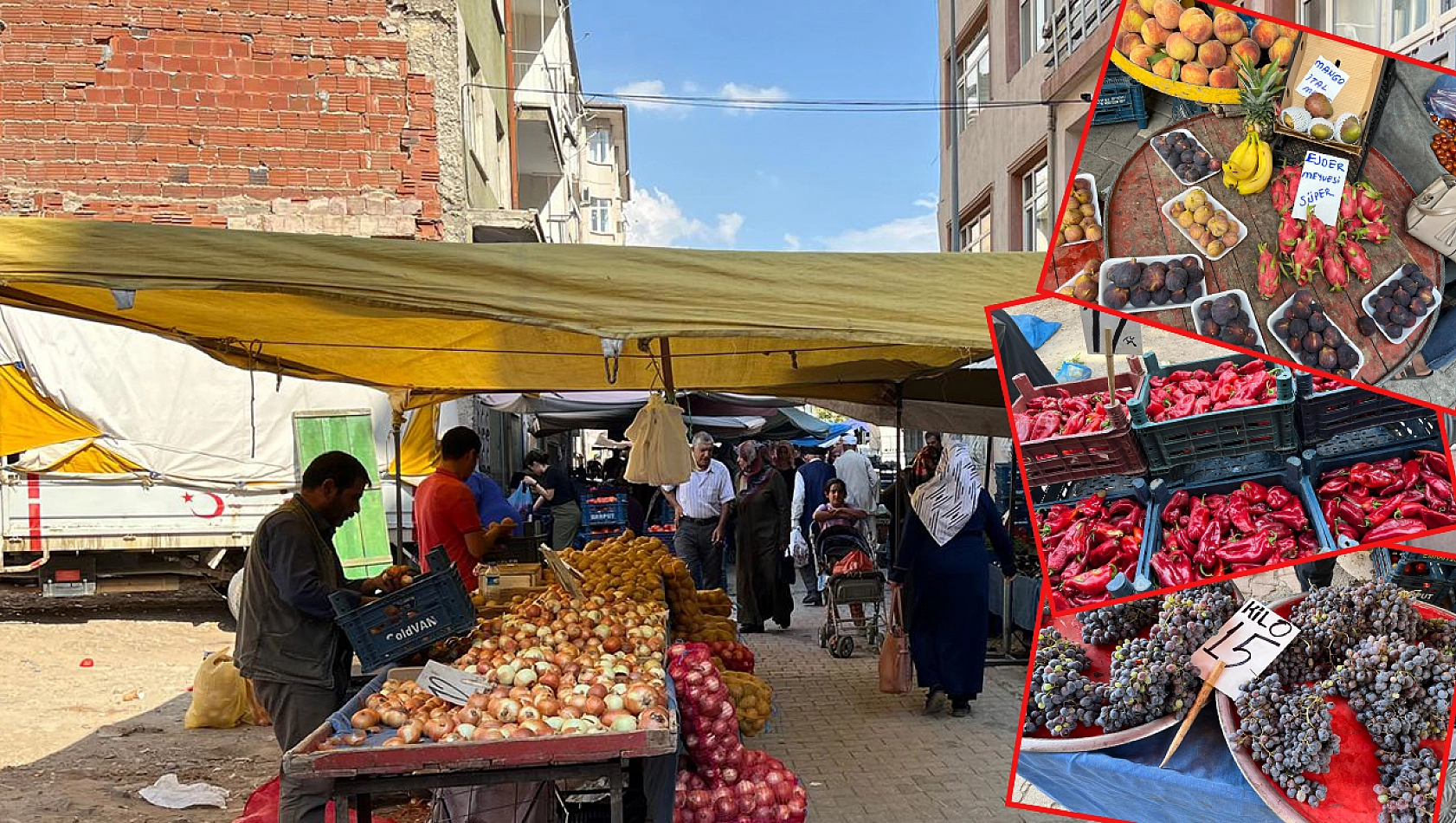 Elazığ'ın salı pazarında güncel sebze-meyve fiyatları