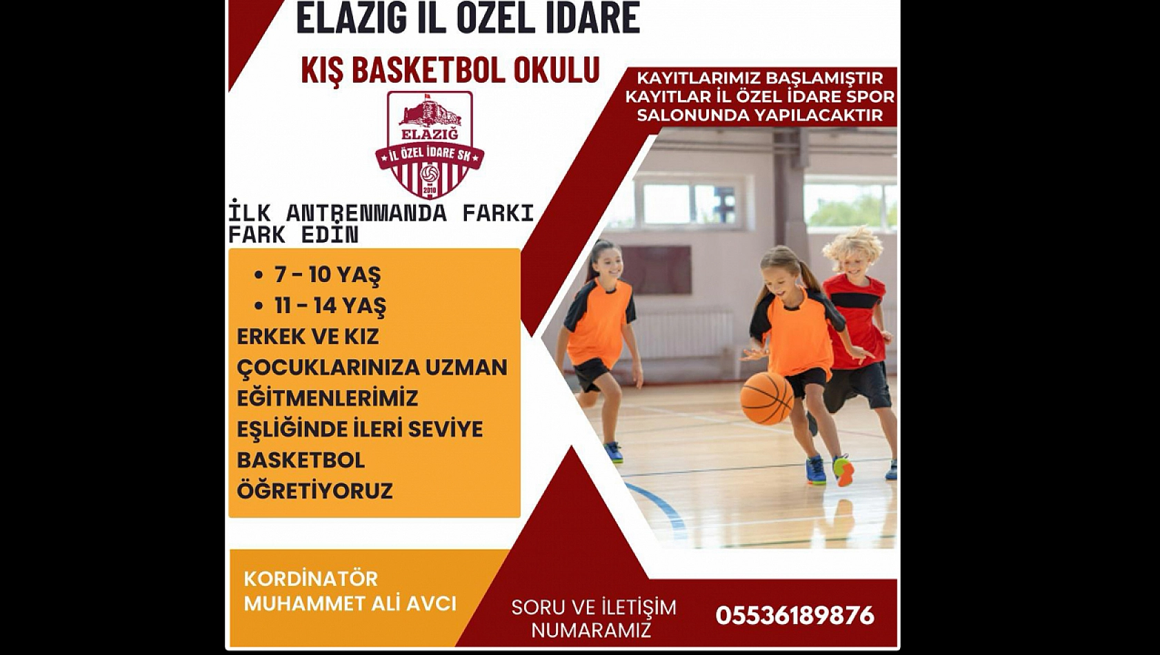 Kış basketbol okulu kayıtları başladı