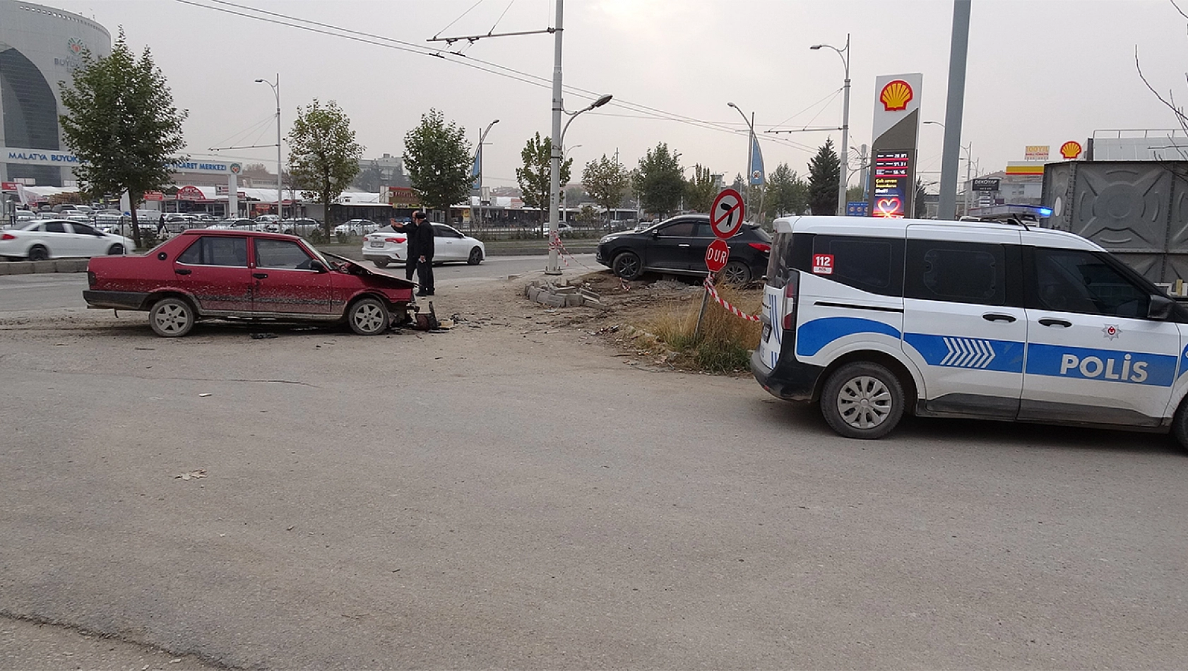 Malatya'da korkutan kaza: 2 Yaralı