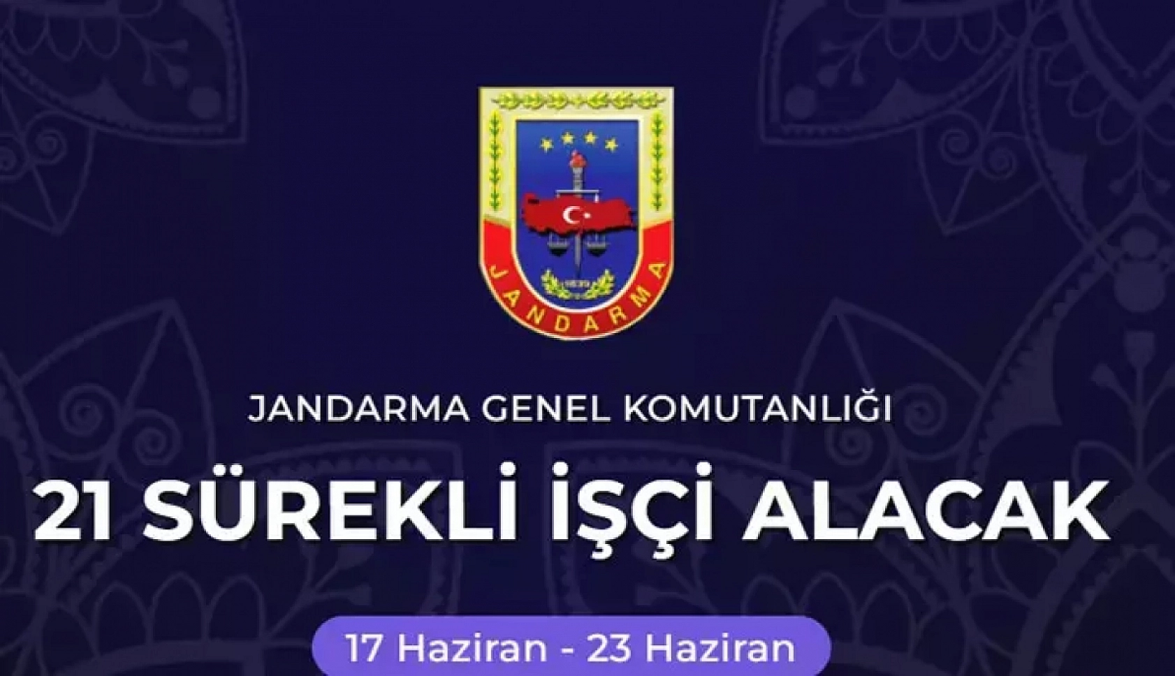 Jandarma Genel Komutanlığı işçi alımı ne zaman?