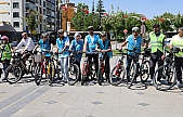 Elazığ'da pedallar sağlık için çevrildi
