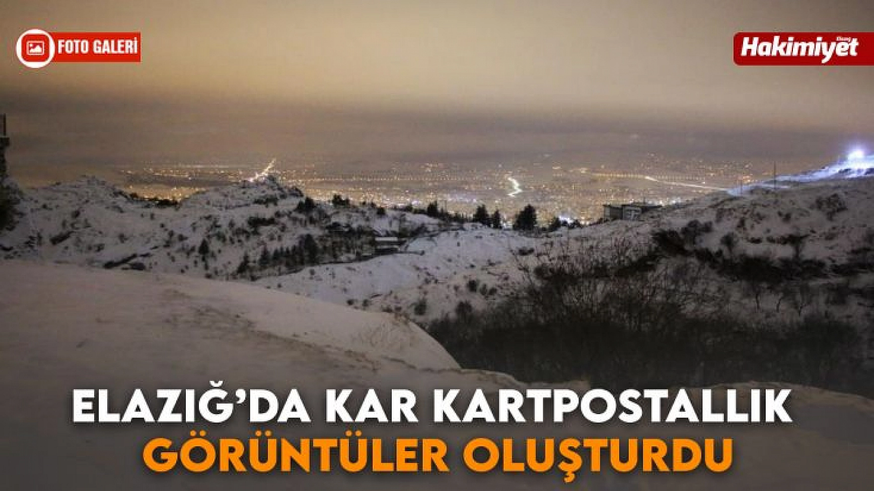 Elazığ’da kar kartpostallık görüntüler oluşturdu