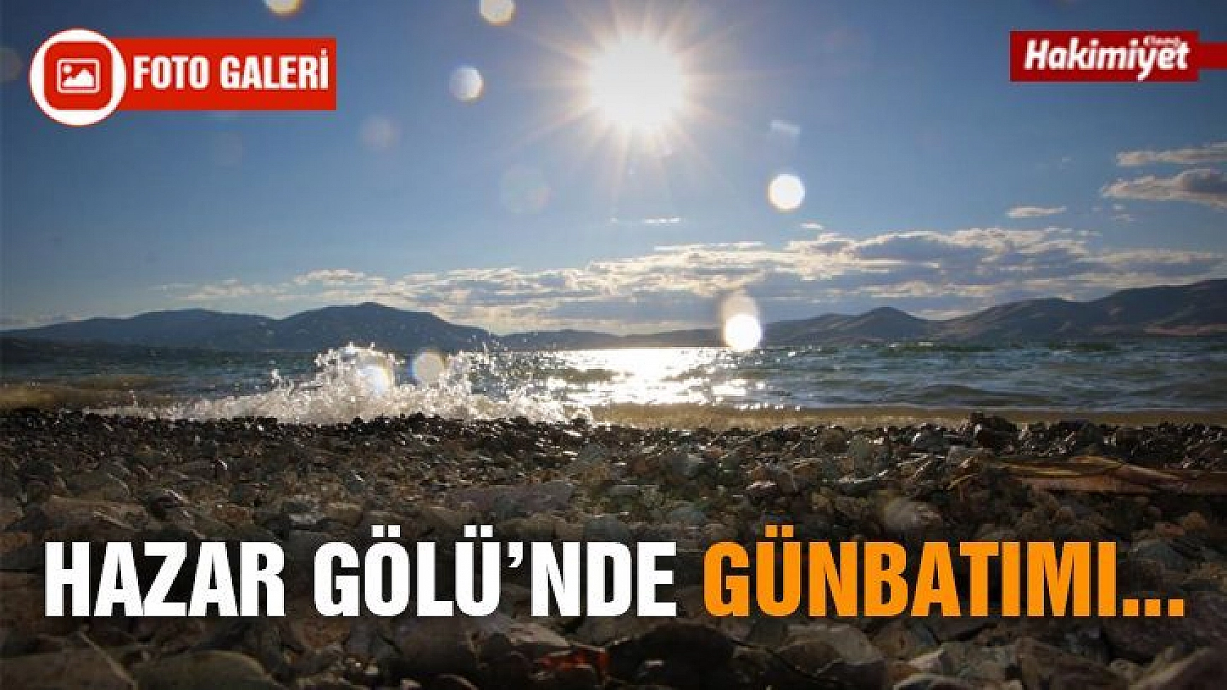 Hazar Gölü’nde günbatımı kartpostallık görüntüler oluşturdu