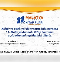11. Malatya Anadolu Kitap ve Kültür Fuarı 'Bir kitap bin umut' temasıyla kapılarını açıyor