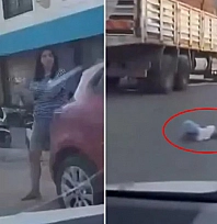 Anne baba değil, canavar! Tartıştılar, bebeklerini asfalta terk ettiler