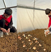 Arıcak'ta minik eller toprakla buluştu