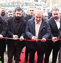 Başkan alan işyeri açılışına katıldı