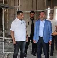 Başkan Şerifoğulları, Öğretmenevi'nde devam eden çalışmaları inceledi