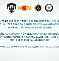 Bingöl'de polis suçlulara göz açtırmıyor