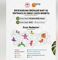 Bitki koruma ürünleri sınavı'nın tarihi belli oldu