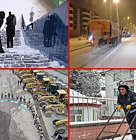 Ekiplerin karla mücadele başarısı