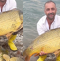 Elazığ Barajı'nda 27 kiloluk turna balığı yakalandı