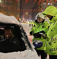 Elazığ'da 2026'nın ilk saatlerinde trafik denetimi