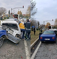Elazığ'da 4 araç birbirine girdi!