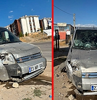 Elazığ'da araç kaldırıma çarptı: 1 yaralı