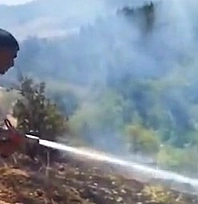 Elazığ'da bahçe yangını söndürüldü