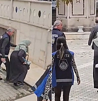 Elazığ'da dilenci zabıta ekiplerini görünce bel ağrısını unuttu