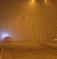Elazığ'da gece saatlerinde yoğun sis