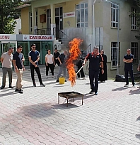 Elazığ'da hastane personeline yangın farkındalık eğitimi