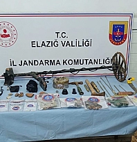 Elazığ'da izinsiz kazı yapan 3 şahıs suçüstü yakalandı