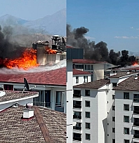 Elazığ'da korkutan baca yangını!
