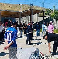 Elazığ'da öğrencilere çadır kurma ve yangın eğitimi