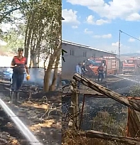 Elazığ'da otluk alanda yangın çıktı