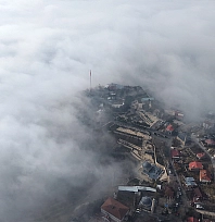 Elazığ'da sis manzarası havadan görüntülendi