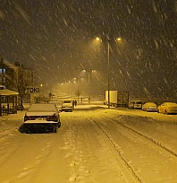 Elazığ'da yoğun kar yağışı gece boyunca etkili oldu