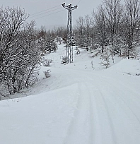 Elazığ'da yoğun kar yağışı  köy yollarını kapattı