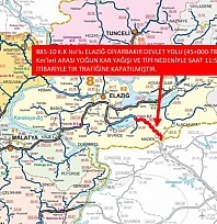 Elazığ–Diyarbakır yolunda ağır taşıtlara kar engeli