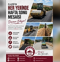Elazığ İl Özel İdaresi'nde hafta sonu mesaisi