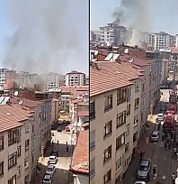 Elazığ korkutan çatı yangını