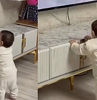 Elazığ türküsünü duyan minik bebeğin neşesi sosyal medyada gündem oldu