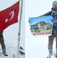 Elazığlı Sporcu Cumhuriyet Coşkusunu Erciyes Zirvesinde yaşadı