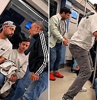 Eşinin yanında küfreden adamı yere serdi