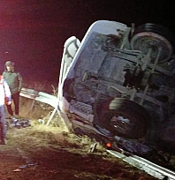 Feci kaza Elazığ'da: Kamyon devrildi 1 Kişi Yaralandı