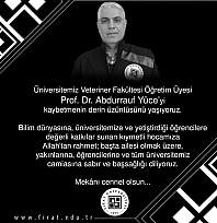 Fırat Üniversitesi'nden acı kayıp: Prof. Dr. Abdurrauf Yüce vefat etti