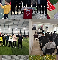 Gençler sporda, çocuklar bayrak sevgisinde buluştu