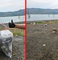 Hazar Gölü'nde anlamlı temizlik seferberliği