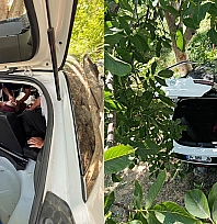 Hizan'da otomobil bahçeye uçtu: 8 kişi yaralandı